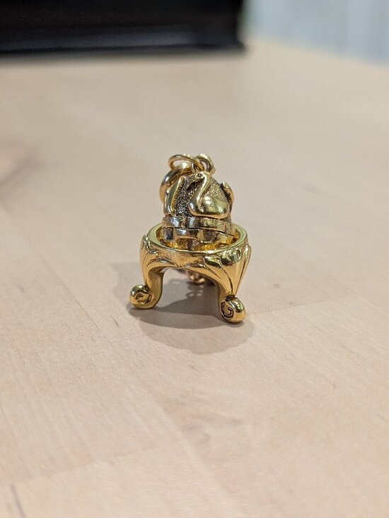 Joan Rivers Jewelry - Vintage Joan Rivers Swan Basket Egg Charm w/ Extender